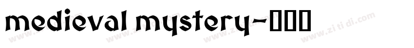 medieval mystery字体转换